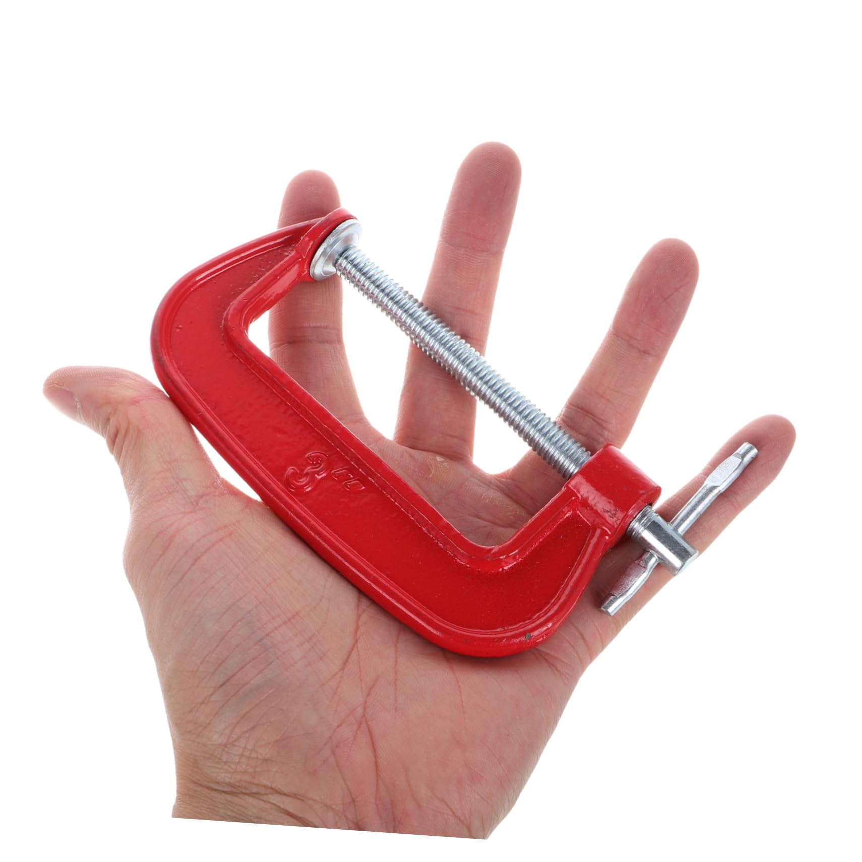 jojofuny 6pièces Jeu de Serre-joints C Ouverture de Mâchoire de Serre-joints Robustes Métal Rouge pour Travaux de Menuiserie Soudure et Fixation