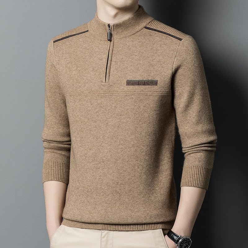 Men's Fall and Winter Thickened Casual Warm Knit Sweater Bottoming2