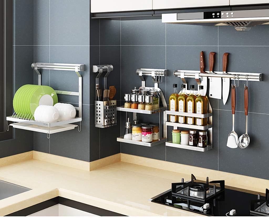 Wall-Mounted Dish Drying Rack,Kitchen Rack,Drain Rack Dish Rack with Drain Pan,Holder(