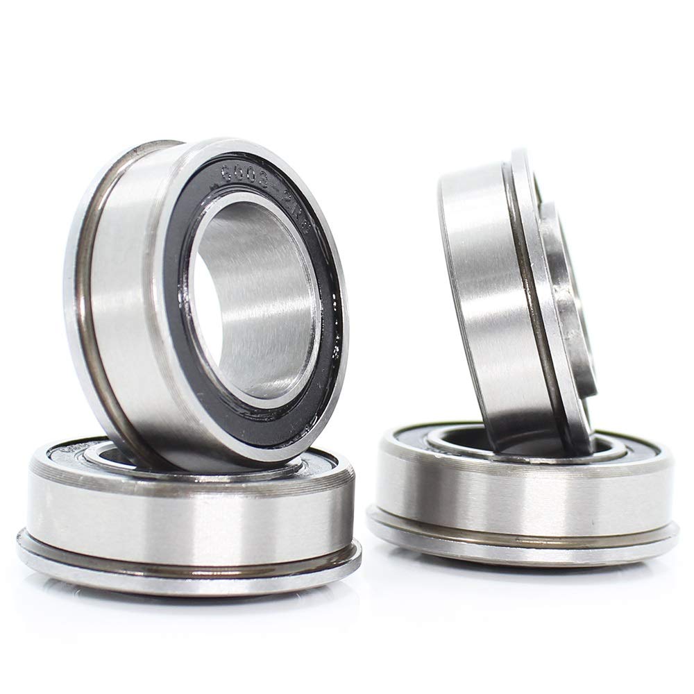 Rodamientos con Brida F6202, F6202RS, F6202-12.8-2RS (12.8 x 35 x 11 mm, ABEC-1), F6202-RS, 4 Unidades, for Rueda de Carretilla de jardín. Productos industriales.