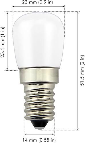 Miniatura 2 de Poeland Bombilla LED E14 de 1,5 W, 120 V, paquete de 4, blanco cálido
