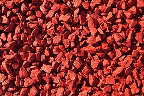 Seat Flor SRL® Pietre Colorate, Pietre Decorative per Giardino, Pietre Colorate per Decorazioni (Sacco da 20 kg. Mis. 9-13 mm.) (Rosso)