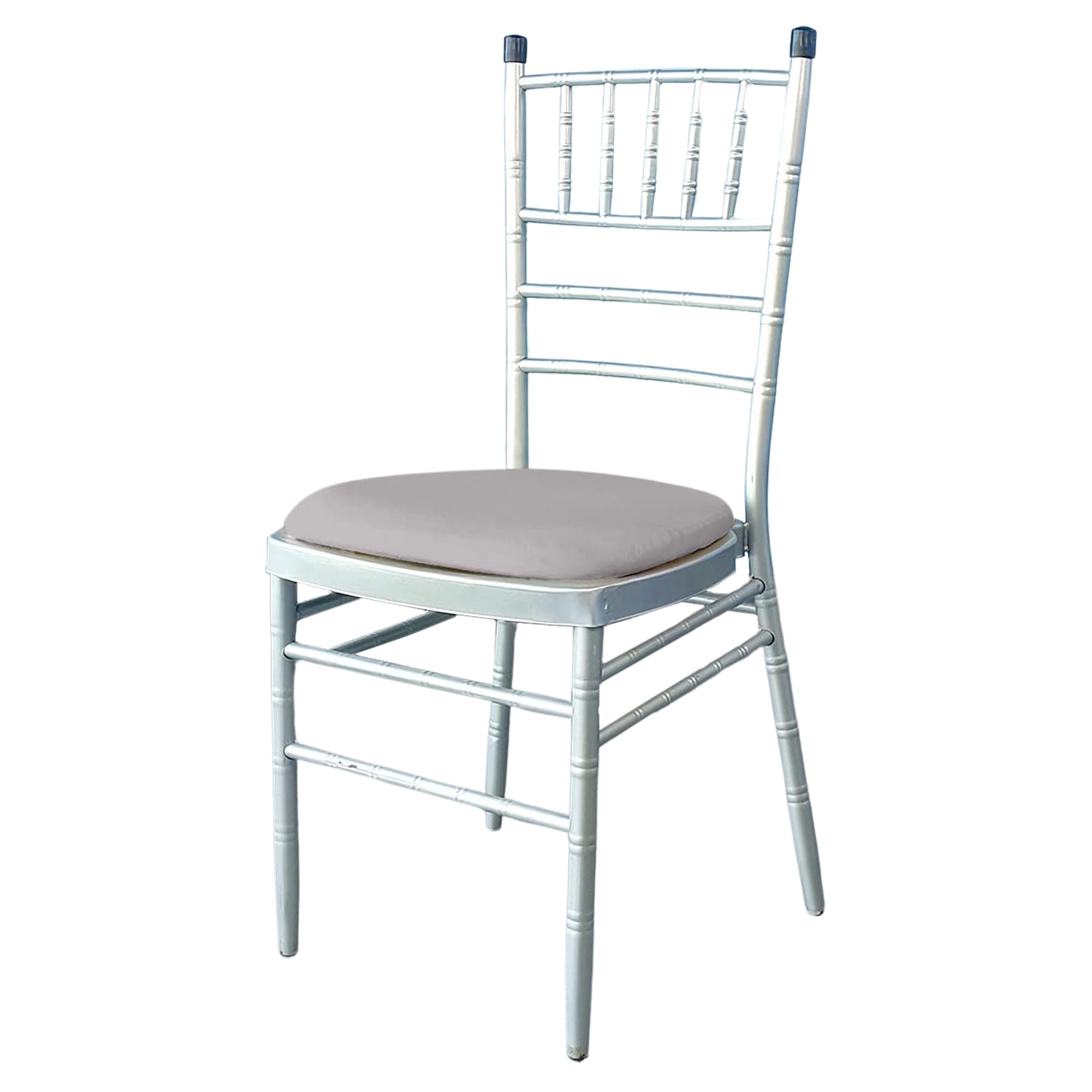 WedDecor Stretchable Spandex Chair Seat Covers, Silver, 100pcs — image 1