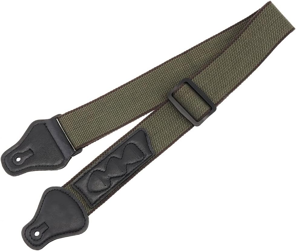 Adjustable Cotton Guitar Strap Acoustic Electric Bass Optional Plectrums Pocket Accessories