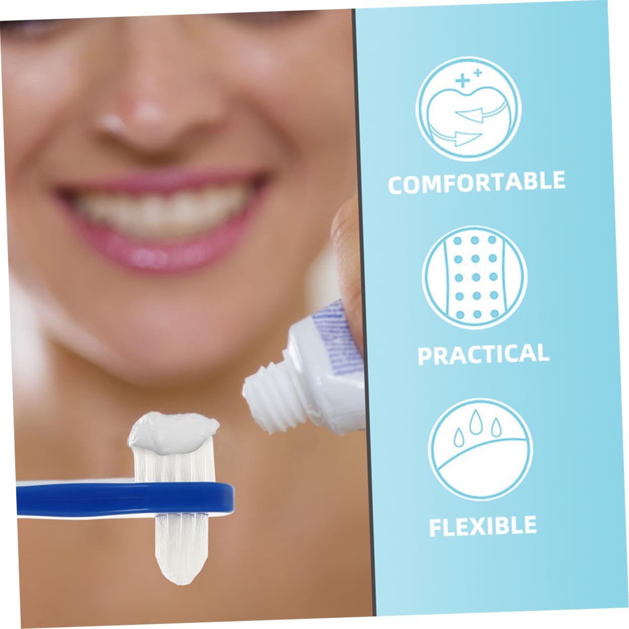 30pezzi Spazzolino Per Dentiera Piccolo e Portatile Spazzolino Per Denti e Danneggiare Gengive Rimozione Macchie e Alimenti