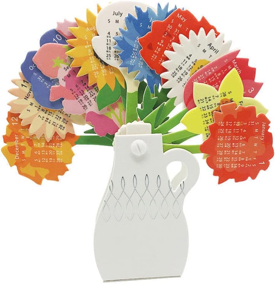 Desk Calendars 2022 Creative Flower Desk Calendar Funny