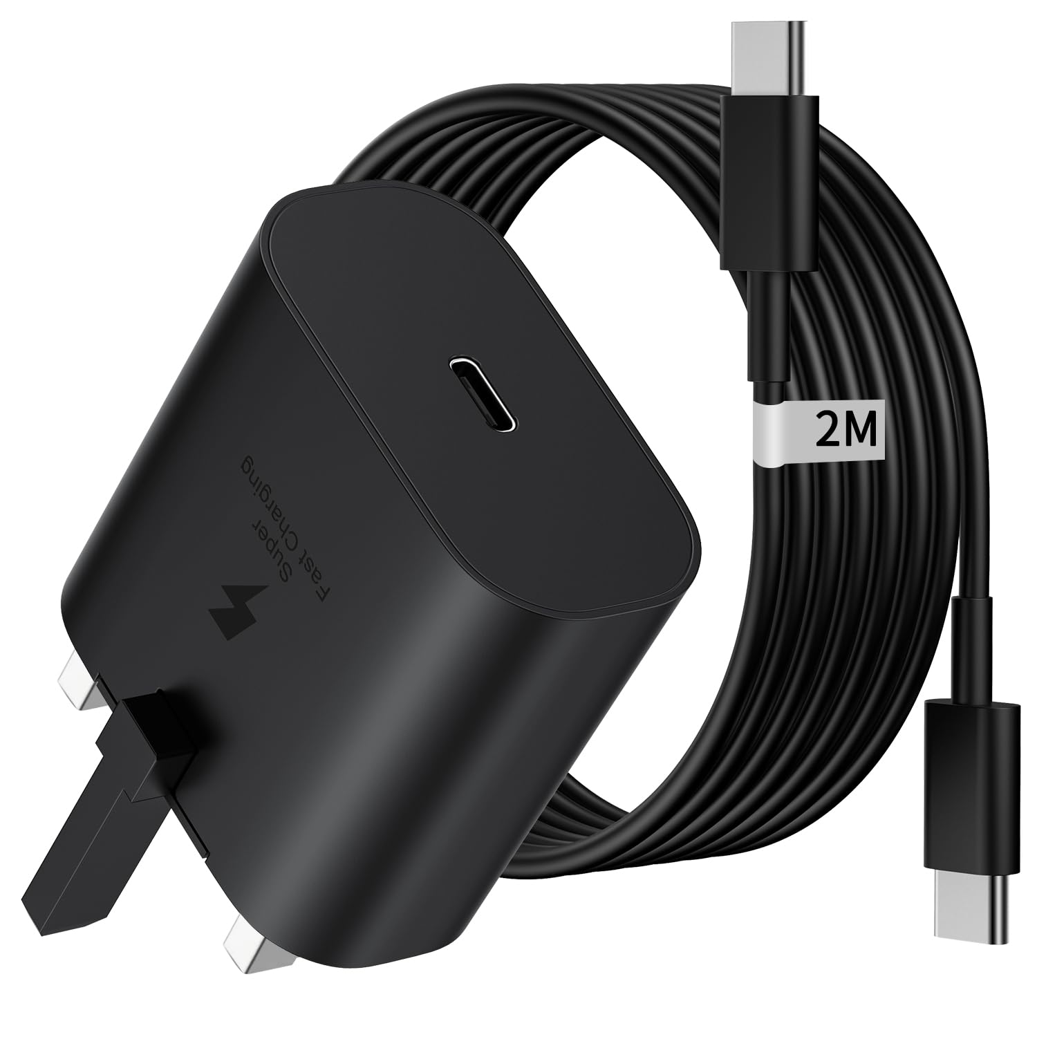 Samsung Charger Plug and Cable,25w Samsung Fast Charger,USB C Charger Plug PD 3.0 and Type C to Type-C 2M Cable Fast Charge for Samsung Galaxy S23/S22/S23+/A54/A53,Tablet,Phone 15/15 Pro/15 Pro Max