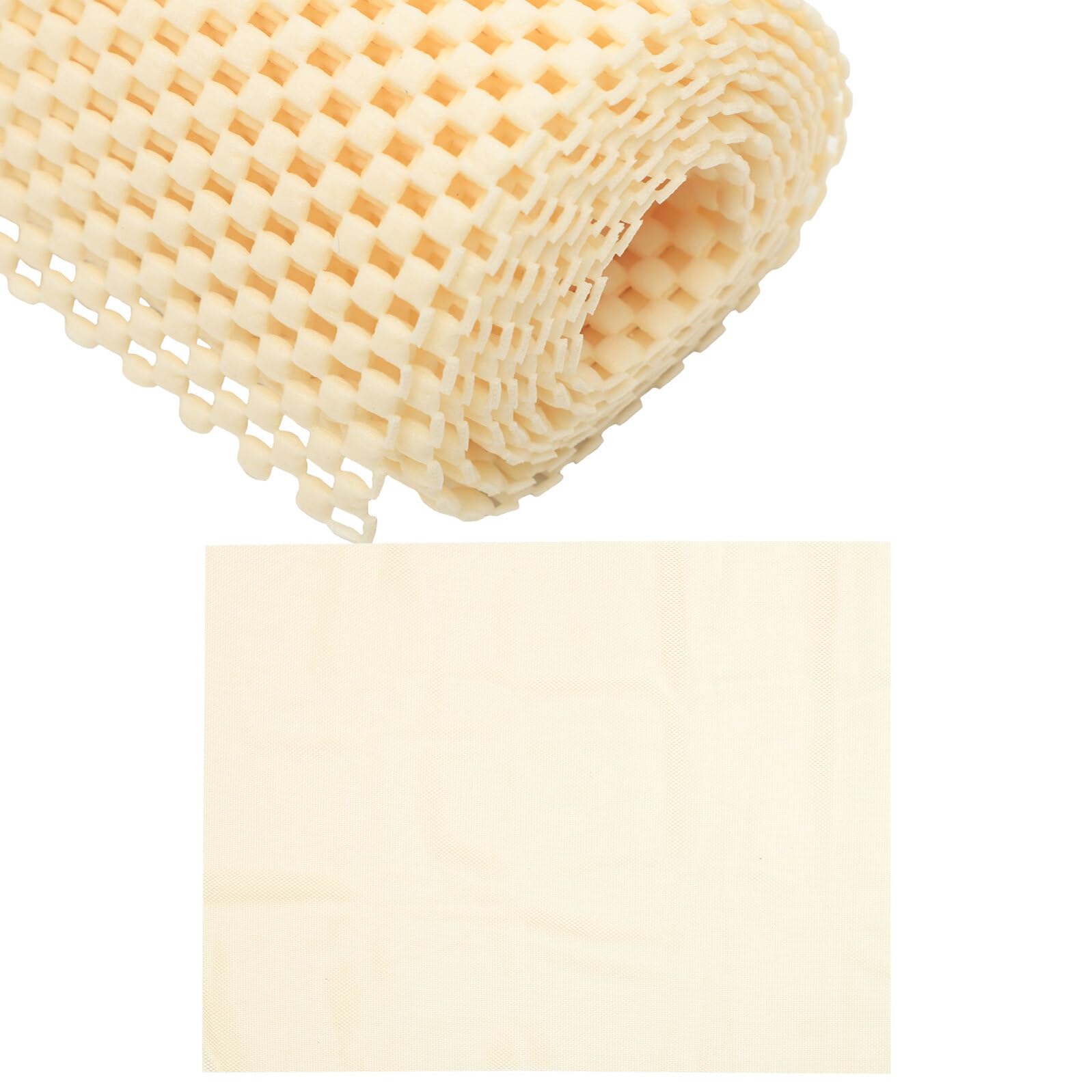 Tapis antidérapant PVC beige pour stopper les glissements de tapis