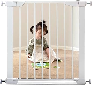 Pet Safety Gate, Dog Stair Way Gate Extra Tall 75cm, Adjustable Wide Lock Walk Fixing Door, Easy Install75-110cm75x75-82 cm