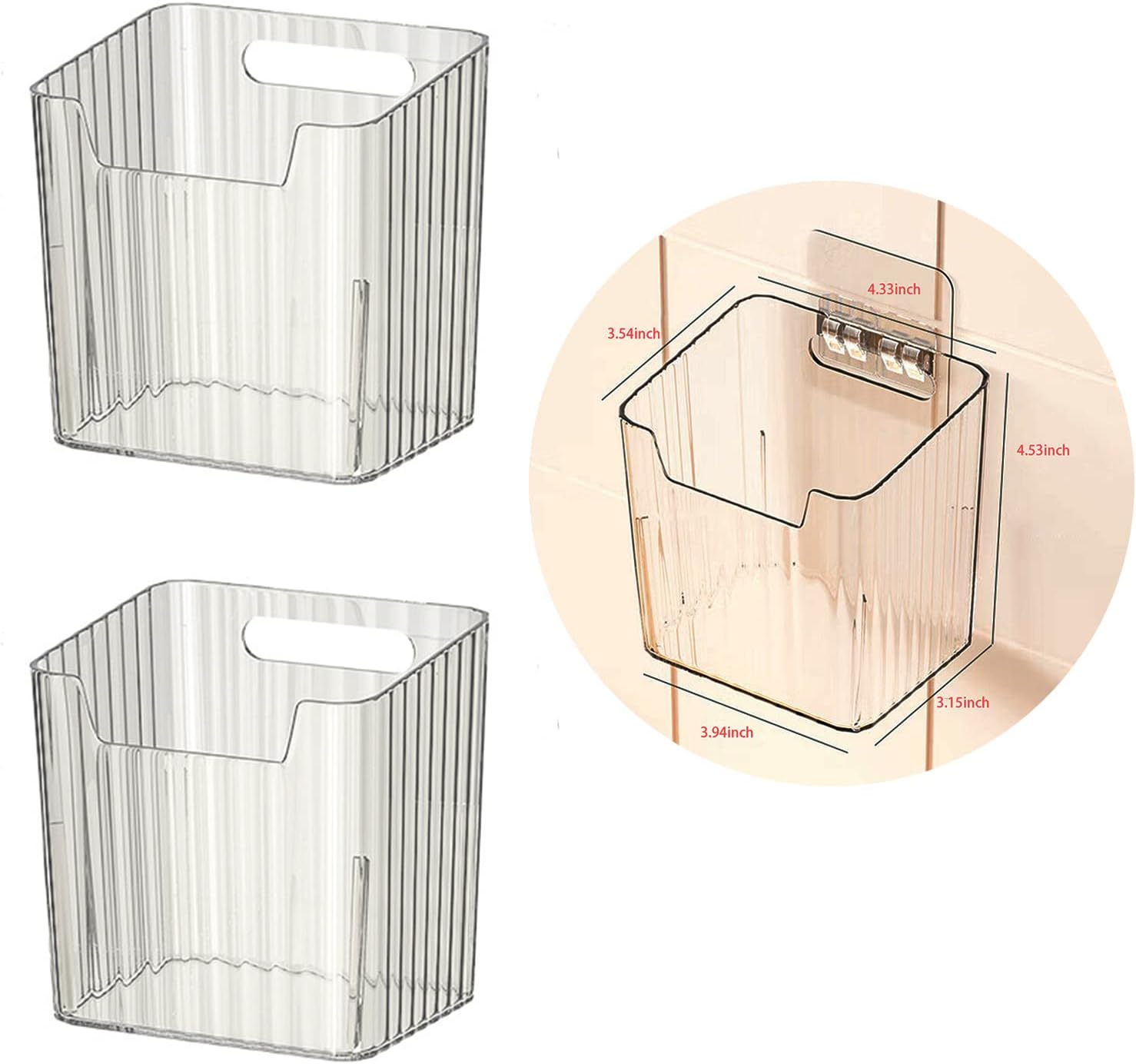 mDesign Wall Mount Plastic Home Storage Organizer Tray