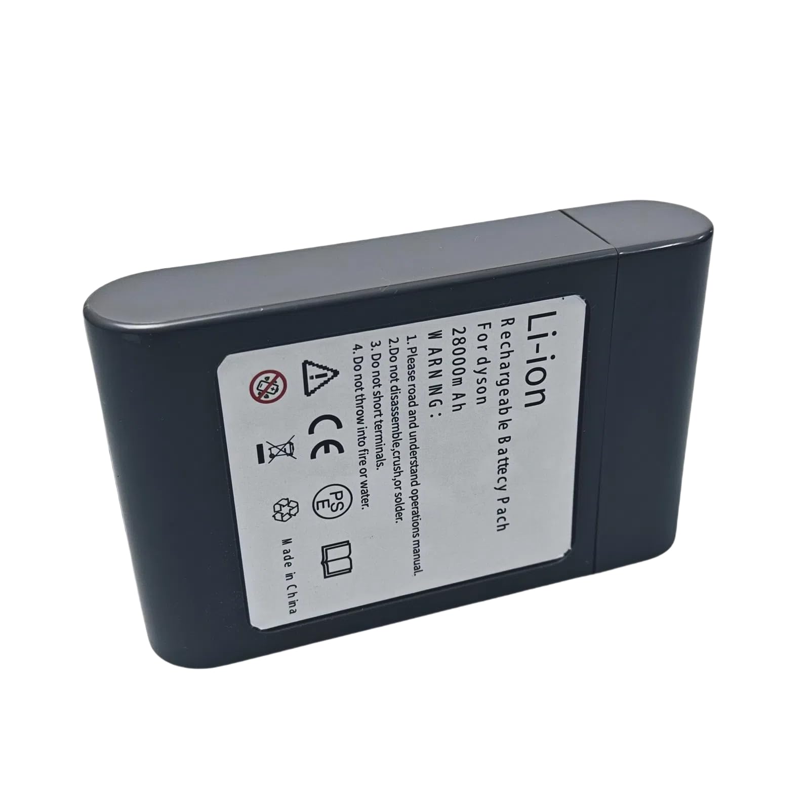 28000 mAh, 22,2 V, Ersatzakku, kompatibel mit Dyson DC31, DC31B, DC35, DC44, DC45, Handstaubsauger, 1 Stück