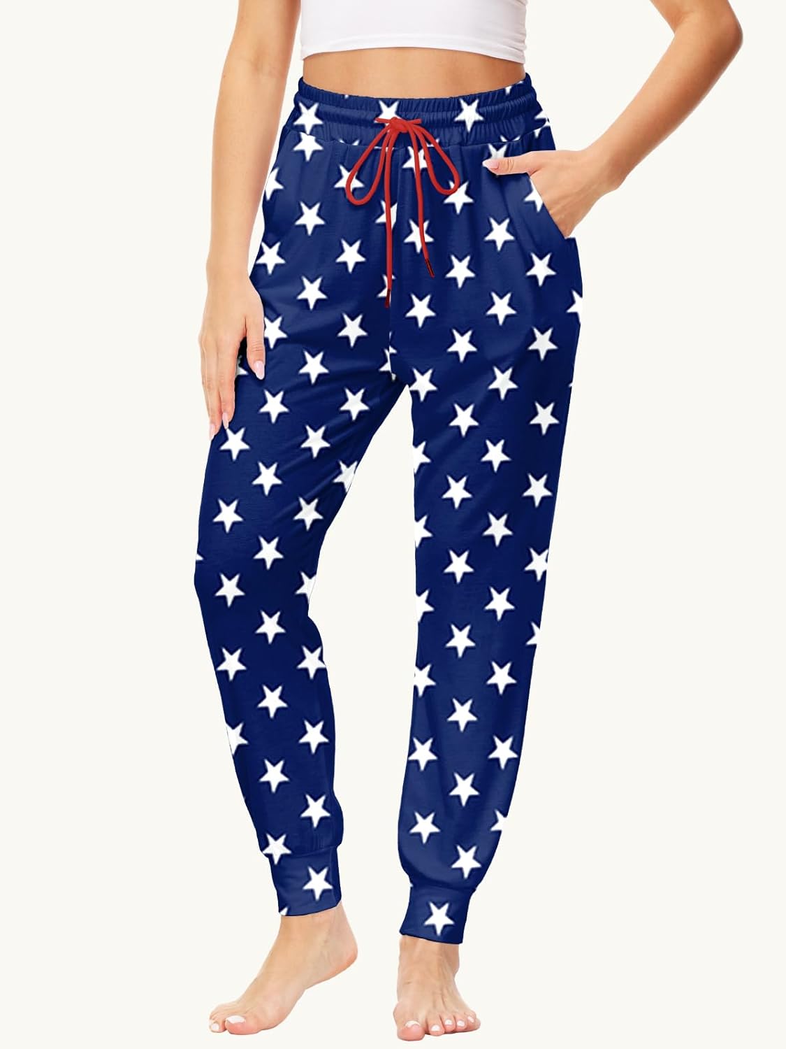 Deerose Women Valentines Pants Heart Print Pajama Pants with Pockets - Image 5
