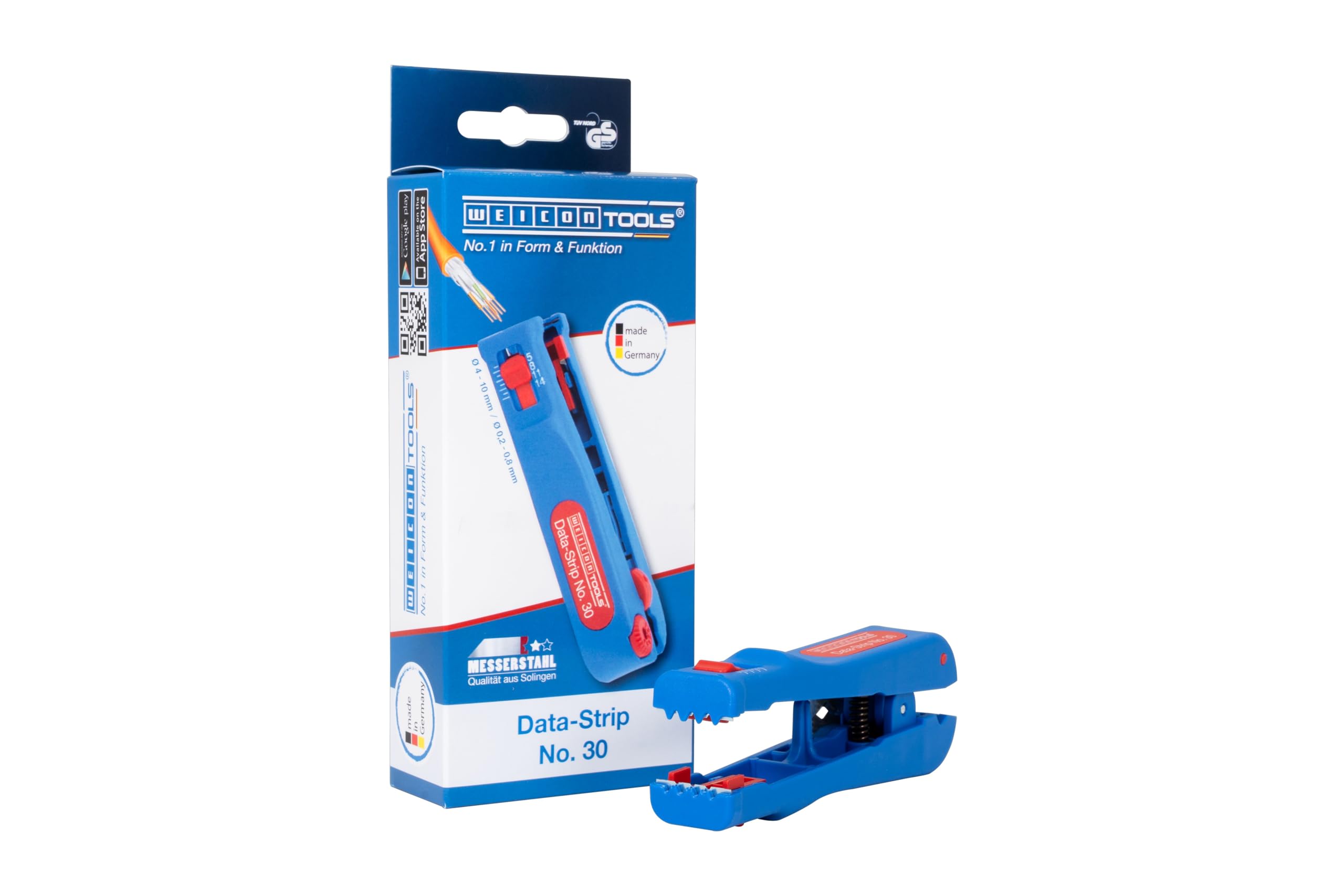 WEICON Data-Strip No. 30 / for Conductors and Stranded Wires 4.0-10.0 mm/Micro Insulation (30-20 AWG) 0.05-0.5 mm / 100% Made in Germany