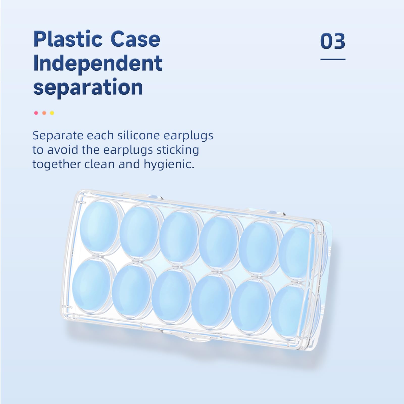 LYSIAN 27dB Moldable Silicone Ear Plugs for Sleep and Swim, 6 Pairs, Blue — Amazon image 8