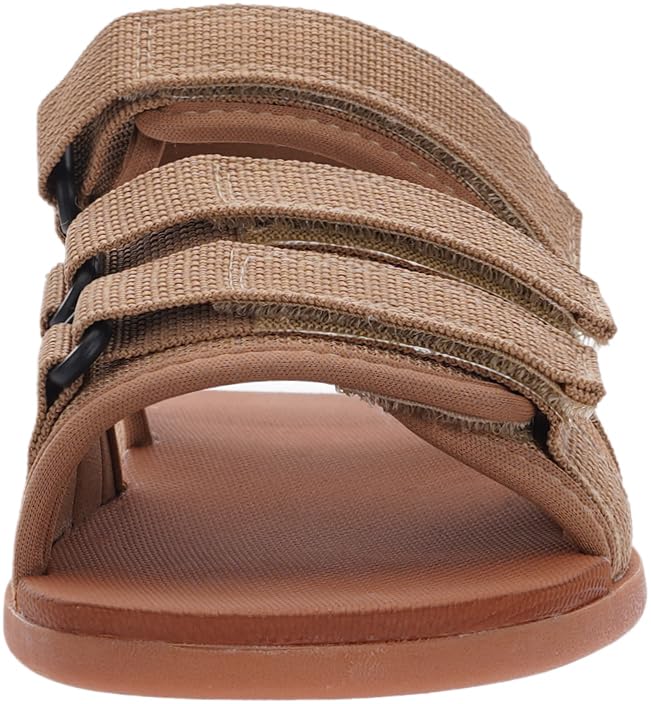 Image of WHITIN Womens Sandals Wide Width Beach Sandles Straps with Adjustable Hooks Size 8 Barefoot Hiking Walking Flat Water Shoes Minimalist Vacation Casual Zero Drop Sport Light Brown 38