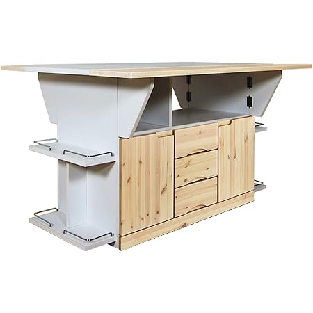 Amazon 関家具 Sekikagu カウンターテーブル ナチュラル 幅119 奥行90 高さ70cm 両バタテーブルカウンター ナチュラル カウンターテーブル オンライン通販