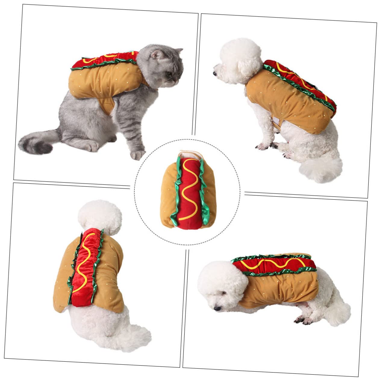 1pezzi Costume Decorativo per Animali Domestici Indossabile per Cani e Gatti Materiale di Adatto per Feste e Decorazioni Natalizie