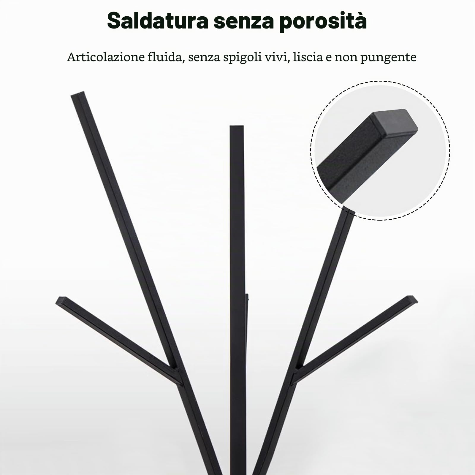 Ergocar Appendiabiti da ingresso ad albero metallo, appendiabiti da terra, appendiabiti per corridoio ingresso, cappelliera, appendiabiti, in camere da letto, uffici, corridoi, ingressi.