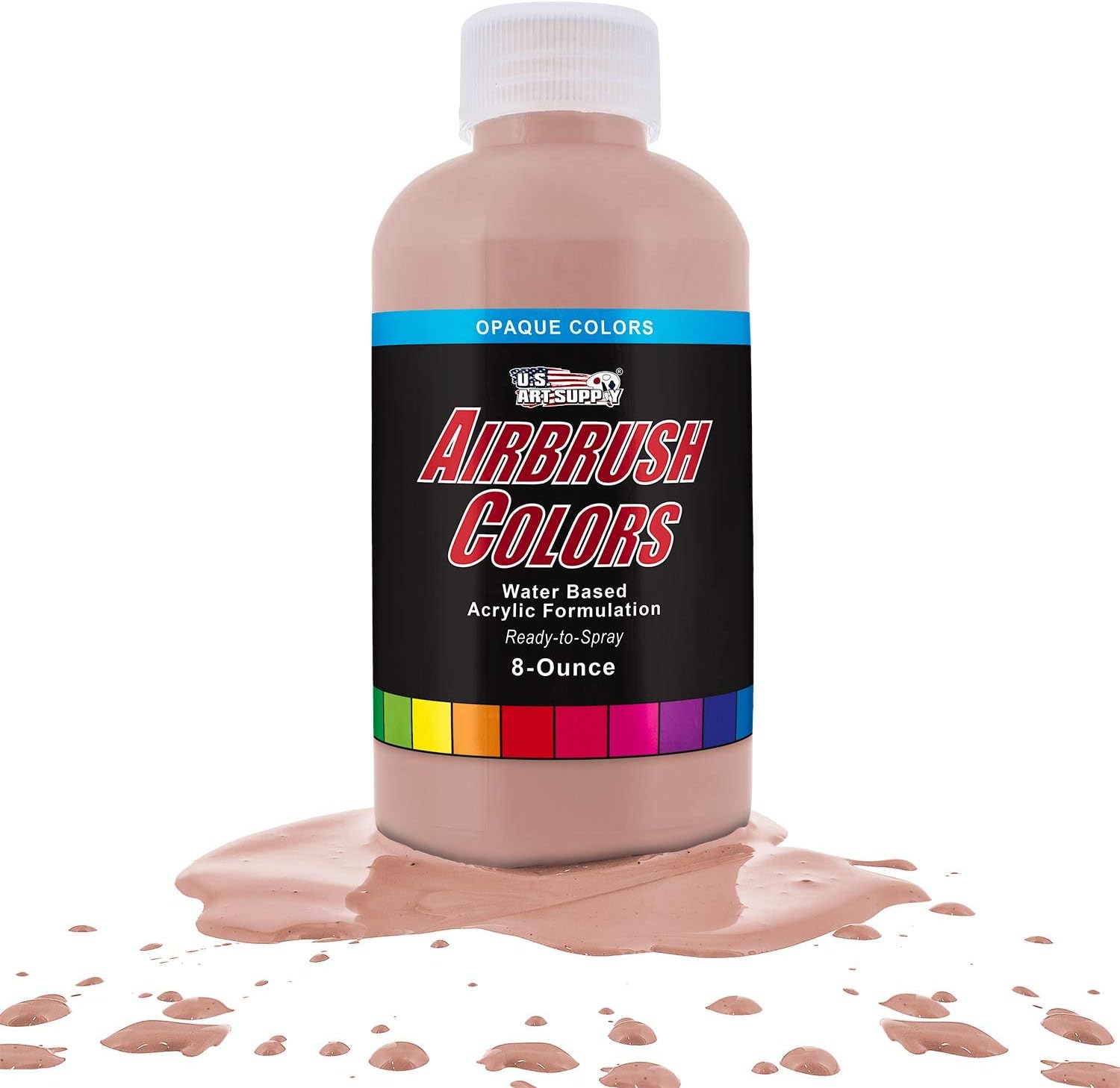 US Art Supply Flesh Opaque Acrylic Airbrush Paint 8 oz.