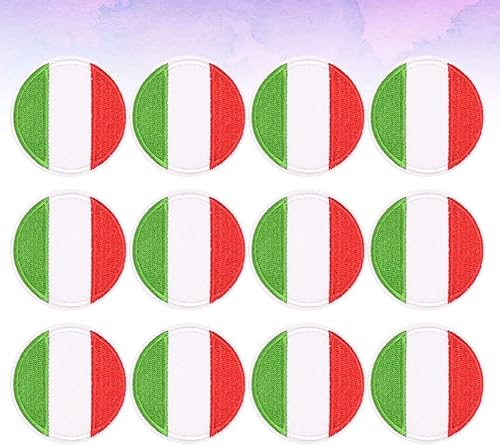 Miniatura 5 de TENDYCOCO - Parche bordado con bandera de Italia, para coser o coser, diseño de la bandera de Italia, 12 unidades