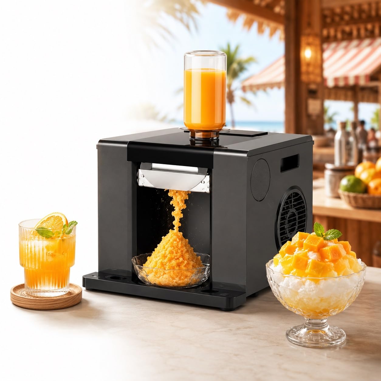 Máquina Comercial De Hielo Raspado, Máquina For Hacer Conos De Nieve | , Máquina for hacer hielo en escamas,350w, 60kg/24h, 3 Velocidades, Dosificación de Porciones, Heladería