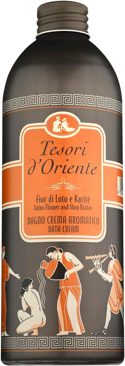 "Fior Di Loto e Karité" ("Lotus Flower and Shea Butter") Bath Cream - 16.9 Fluid Ounces (500ml) Bottle [ Italian Import ]