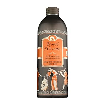 Tesori dOriente "Fior Di Loto e Karite" "Lotus Flower and Shea Butter" Bath Cream - 16.9 Fluid Ounces 500ml Bottle [ Italian Import ]