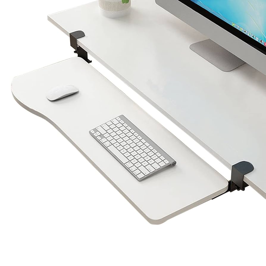 デスク下キーボードトレイ 引き出し式キーボード&マウス Amazon | デスク下コンピュータキーボードトレイ - マウスと