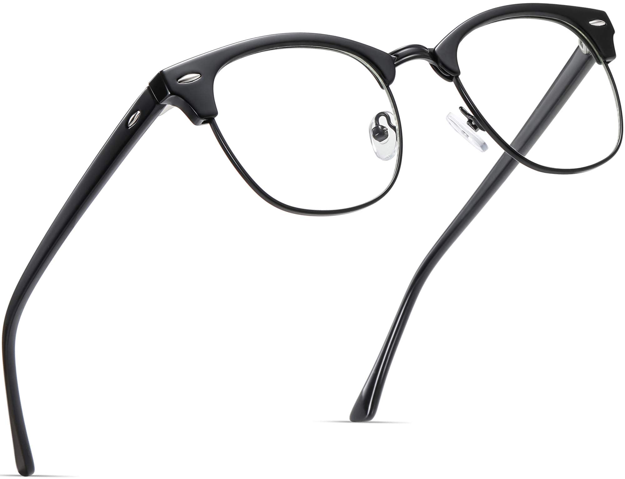 NSSIW Blue Light Glasses for Women and Men, Advanced Computer Glasses, Gaming Glasses, Semi Rimless Glasses