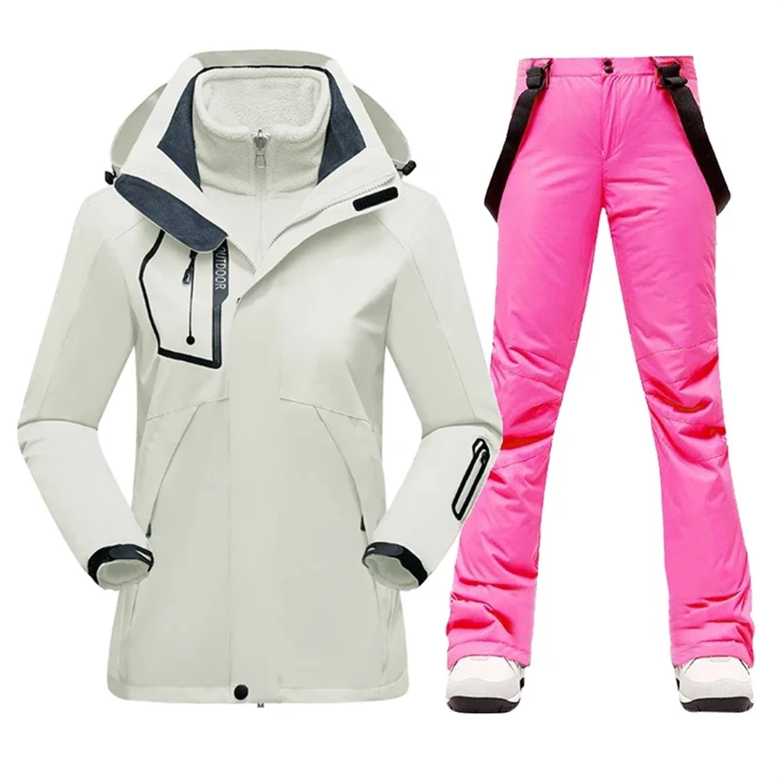 Mono Ski Mujer Traje de esquí de invierno for mujer, chaqueta de esquí impermeable y cálida, pantalones de esquí for mujer, deportes al aire libre, abrigo de nieve, pantalones, ropa de Snowboard
