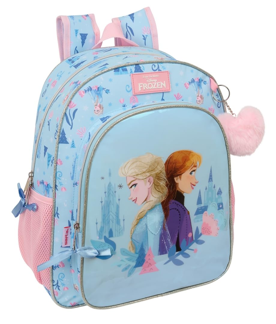 Safta FROZEN ICE MAGIC - Mochila Escolar Niño, Mochila Infantil, Adaptable a Carro, Ideal para Niños en Edad Escolar, Cómoda y Versátil, Calidad y Resistencia, 32x12x38 cm