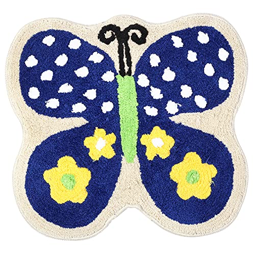 Image of Saral Home Microfiber Anti-Skid Bathmat -(Blue, 45X55 CM)