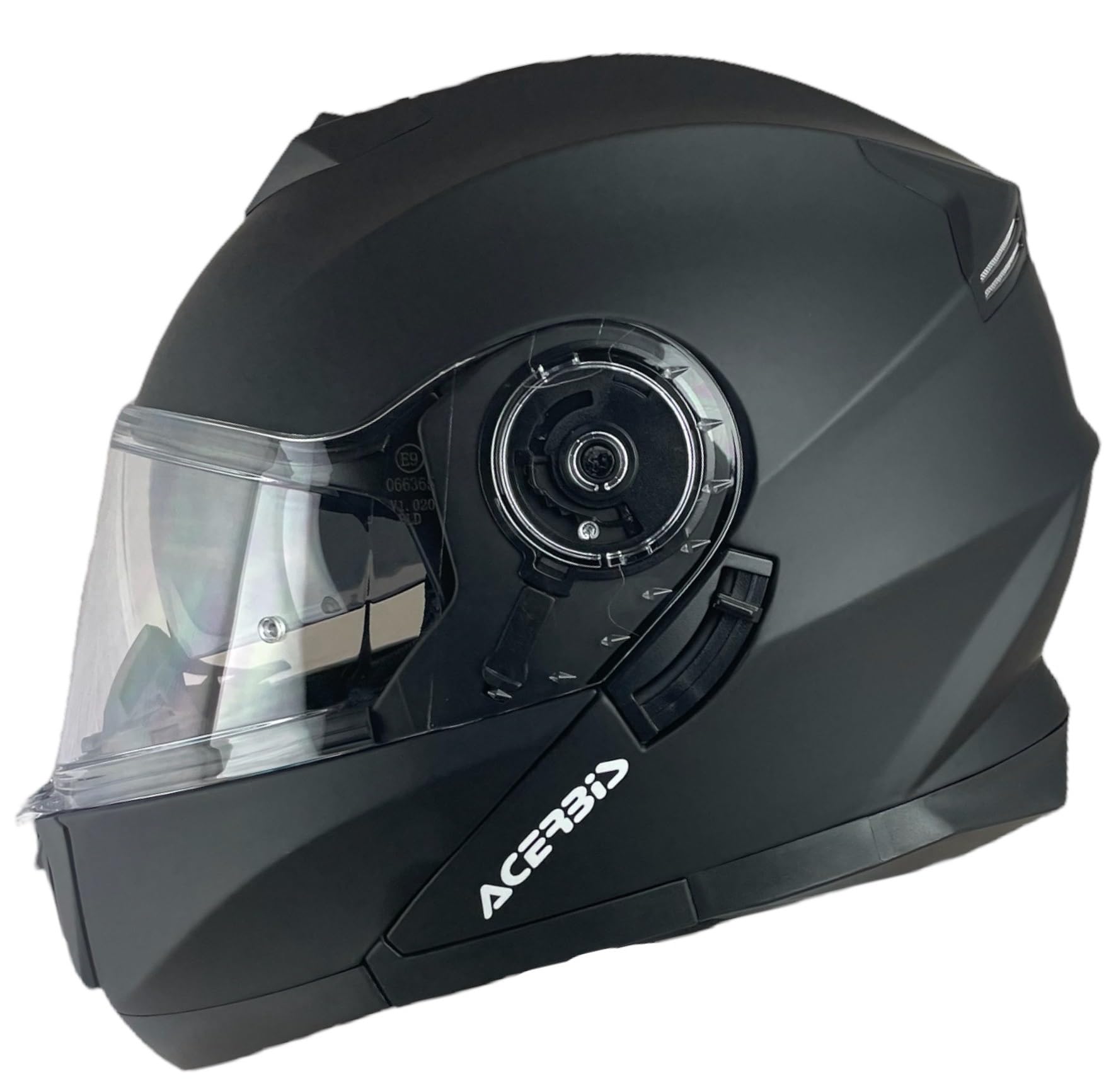 ACERBIS Casco Serel 22.06 Negro Mate Talla M ( 57/58) Casco Modular con Gafas de Sol Totalmente homologado