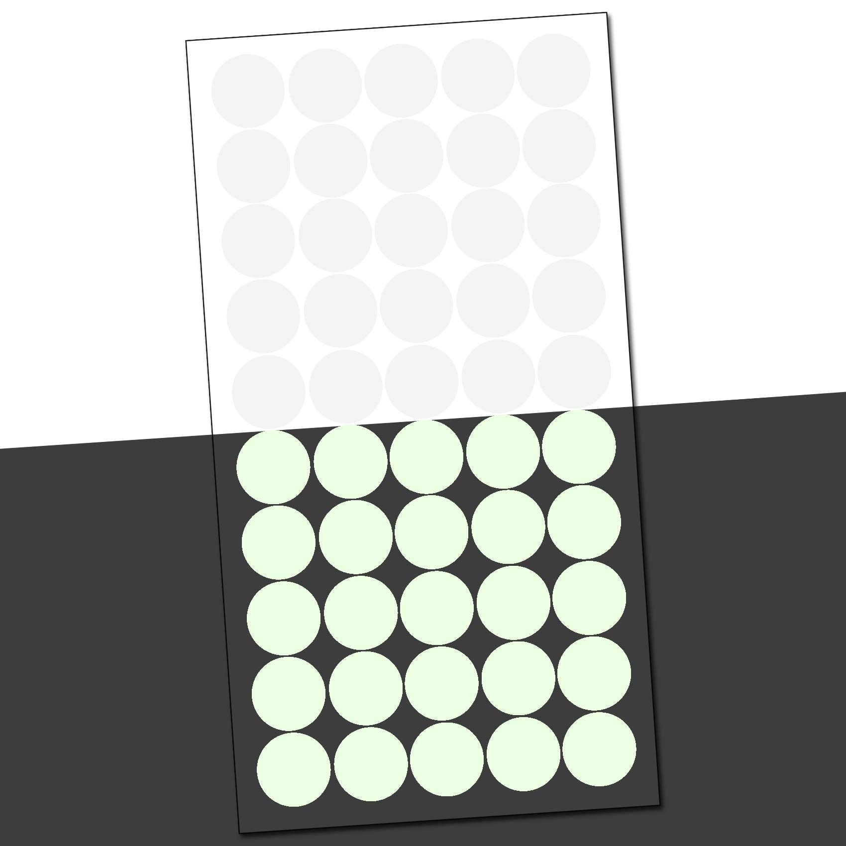 50 Luminous Stickers Dots in Set Glow in the Dark Phosphorescent Wall Stickers Marking Note Film (K008) Circles