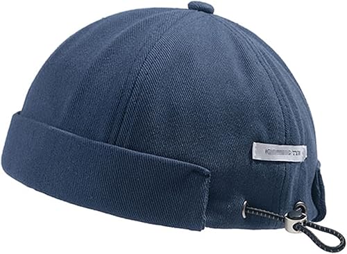 Vista 3 de Croogo Gorra sin visera enrollada para el puerto, unisex, diseño de marinero, pescador, sin visera, gorro de reloj