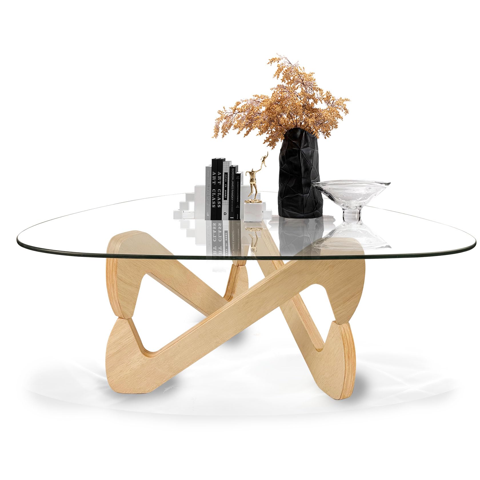 Amazon.com: Mid Century Modern Triangle Coffee Table with Wood