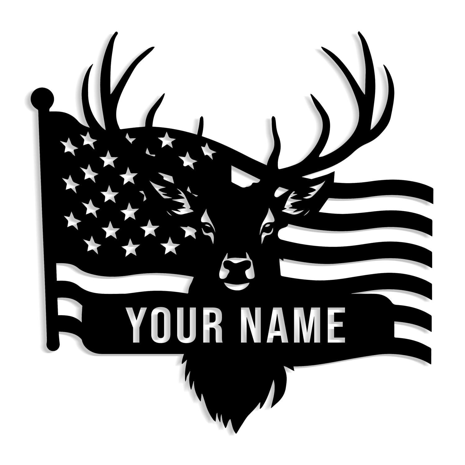 Custom Metal Antler Monogram | Antler Decorations | Deer Hunter Gifts | Deer Name Signs | Father's Day Gifts | Antler Decorations | Gifts for Him | Outdoor Decorations (Style-7)