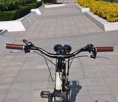 Miniatura 6 de UPANBIKE - Puños de cuero para manillar de 78 pulgadas, para bicicleta de montaña, carretera, agarre doble, 0.874in
