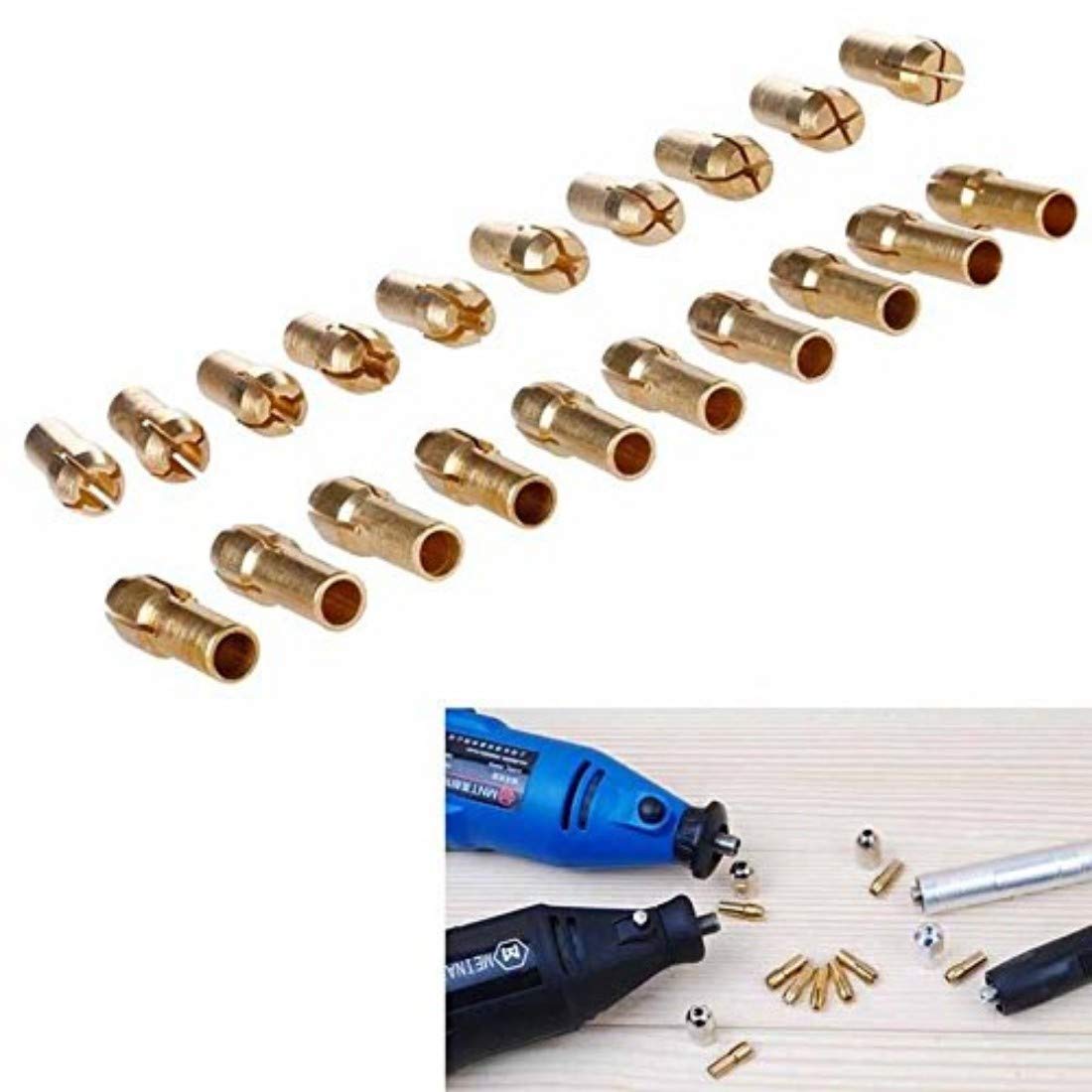 DIY Crafts Design No # 1, Pack of 10 Pcs, 0.5-3.2mm Brass Collet Drill Chuck Fits Rotary Tools Electric Grind (Design No # 1, Pack of 10 Pcs) (B07MMD83D7) Amazon Price History, Amazon Price Tracker