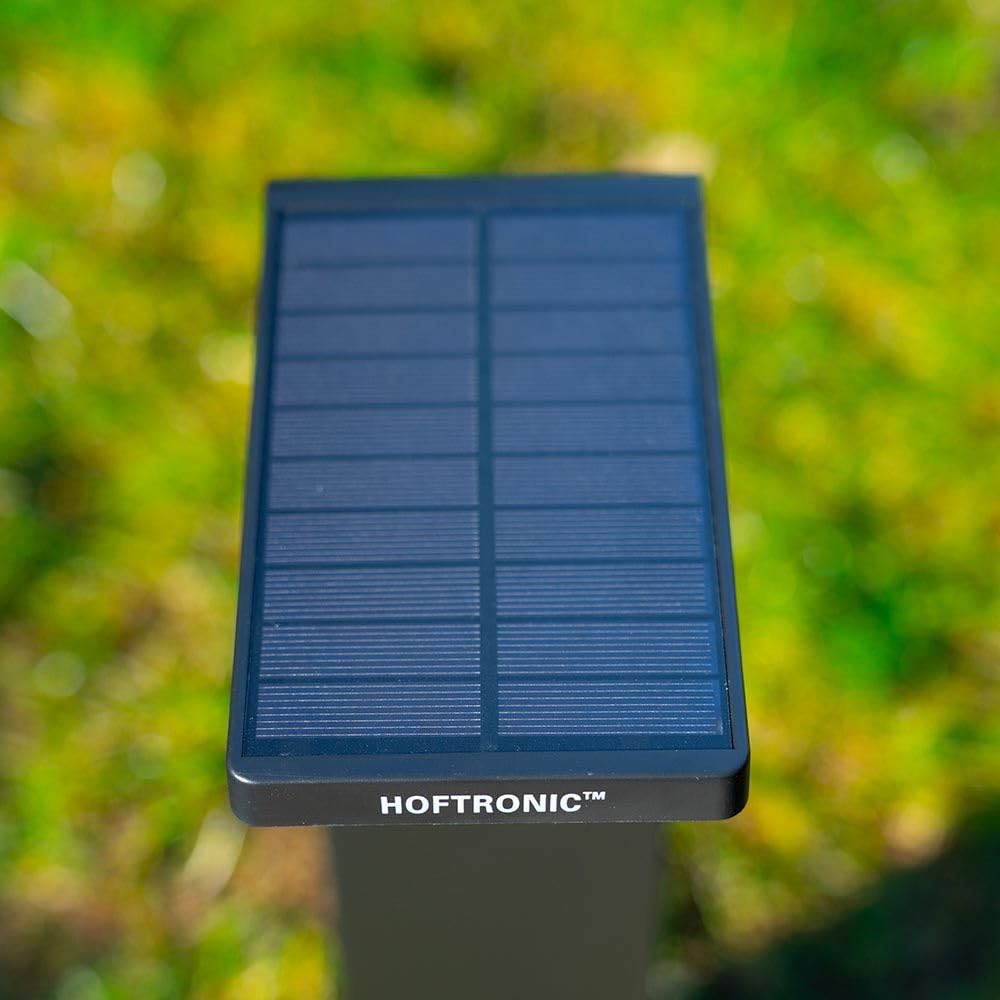 HOFTRONIC Maine 2-pack - Lampada solare da esterno, IP65, impermeabile, illuminazione solare per esterni, faretto solare per giardino, cortile, vialetto, percorso, marciapiede, terrazza