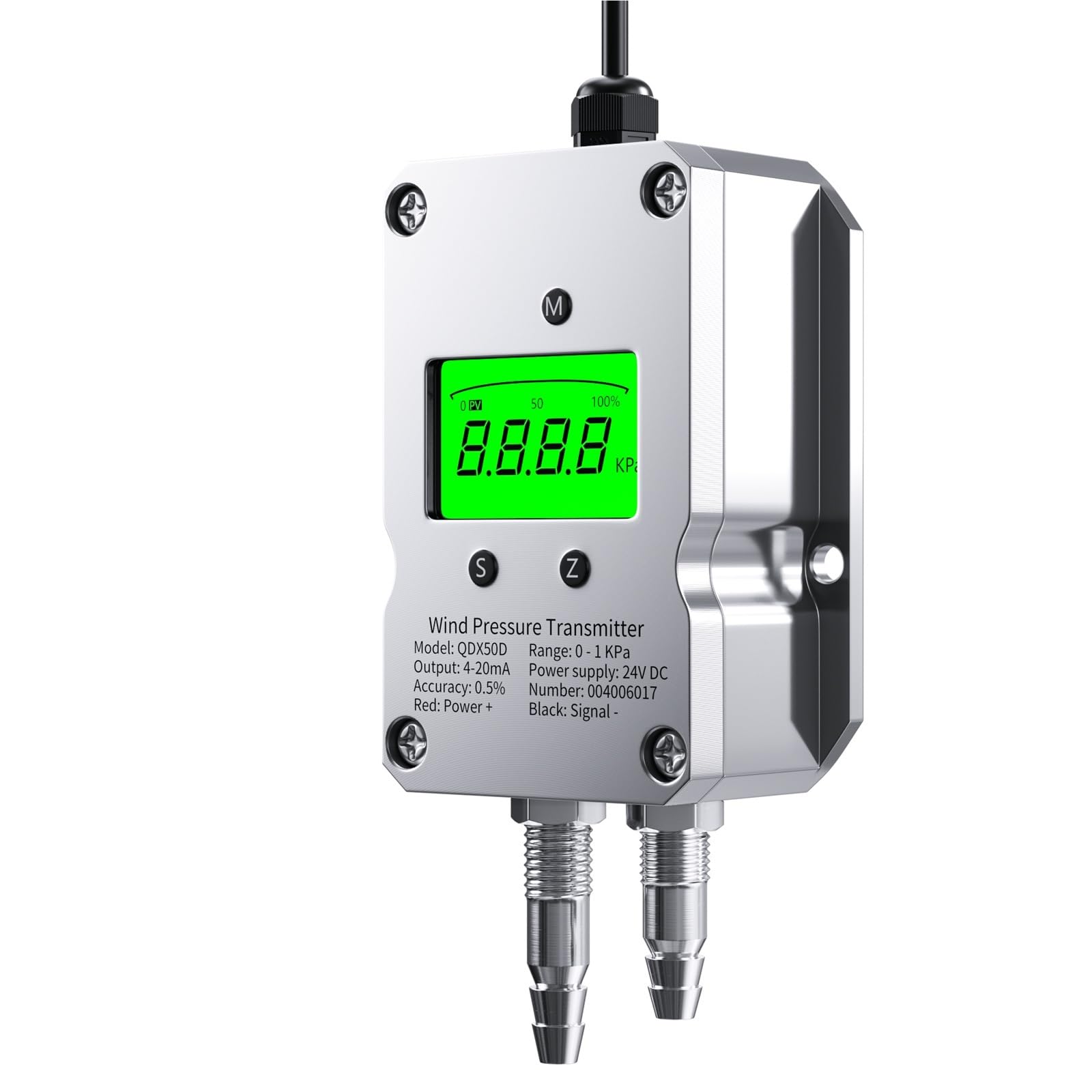 Trasmettitore di pressione differenziale 4-20mA RS485-100Kpa-100Kpa Trasduttore sensore gas aria 1 pz(RS485,0-4 Kpa)