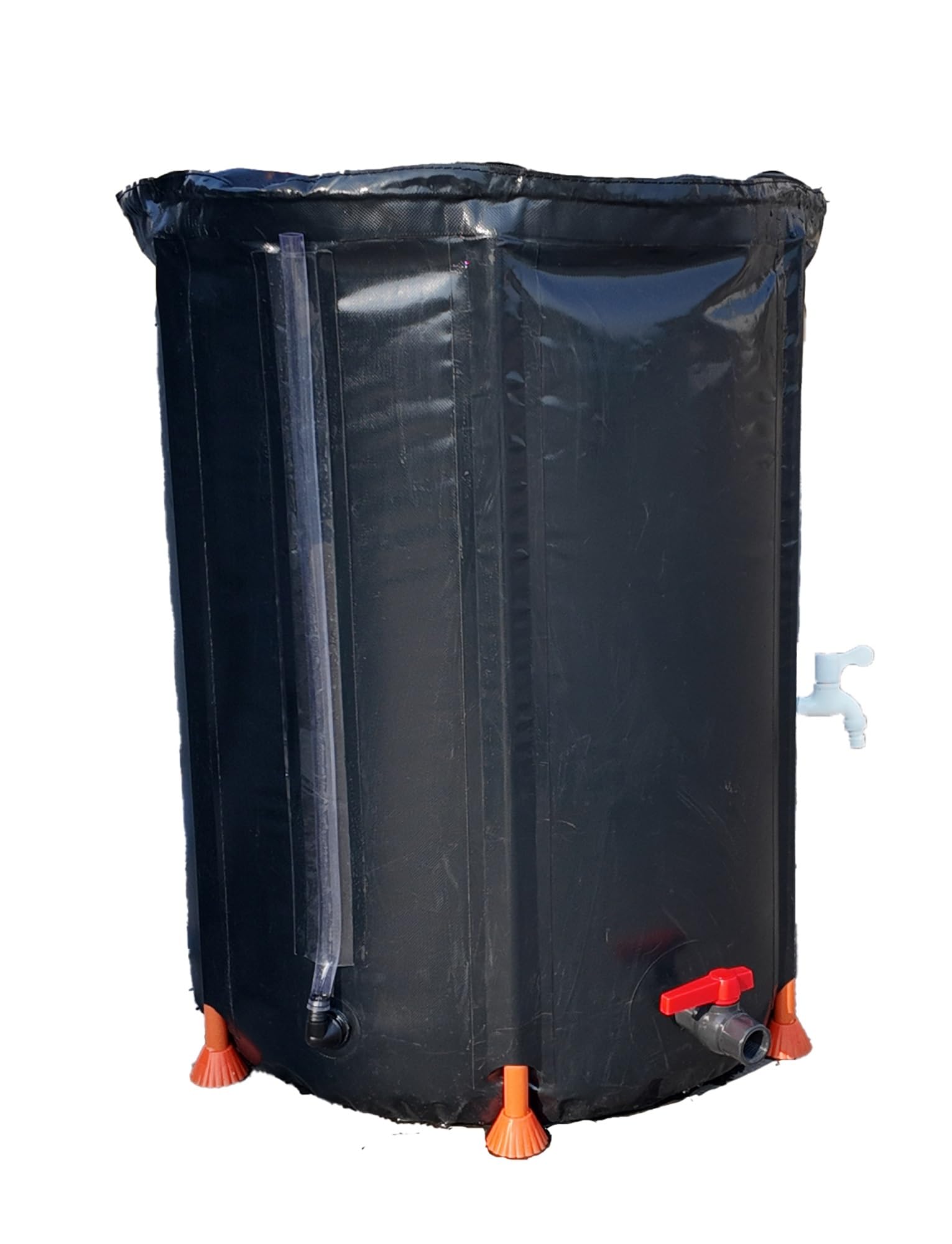 Kit de Barril de Lluvia Plegable con Grifo y Filtro - Contenedor portátil for almacenar Agua for jardín e Invernadero - Fácil de conectar al bajante de canaletas - Negro(1000L)
