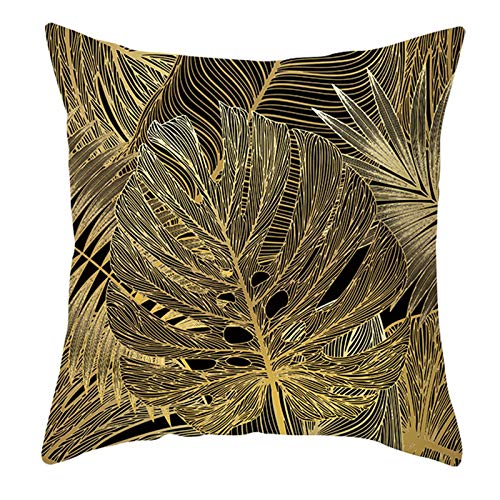 Amody Funda Cojines Cuadrado, Funda de Cojín 40x40cm Hojas Patrón Fundas Cojín para la Granja, Sofá, Interiores y Exteriores Style 16 Cover