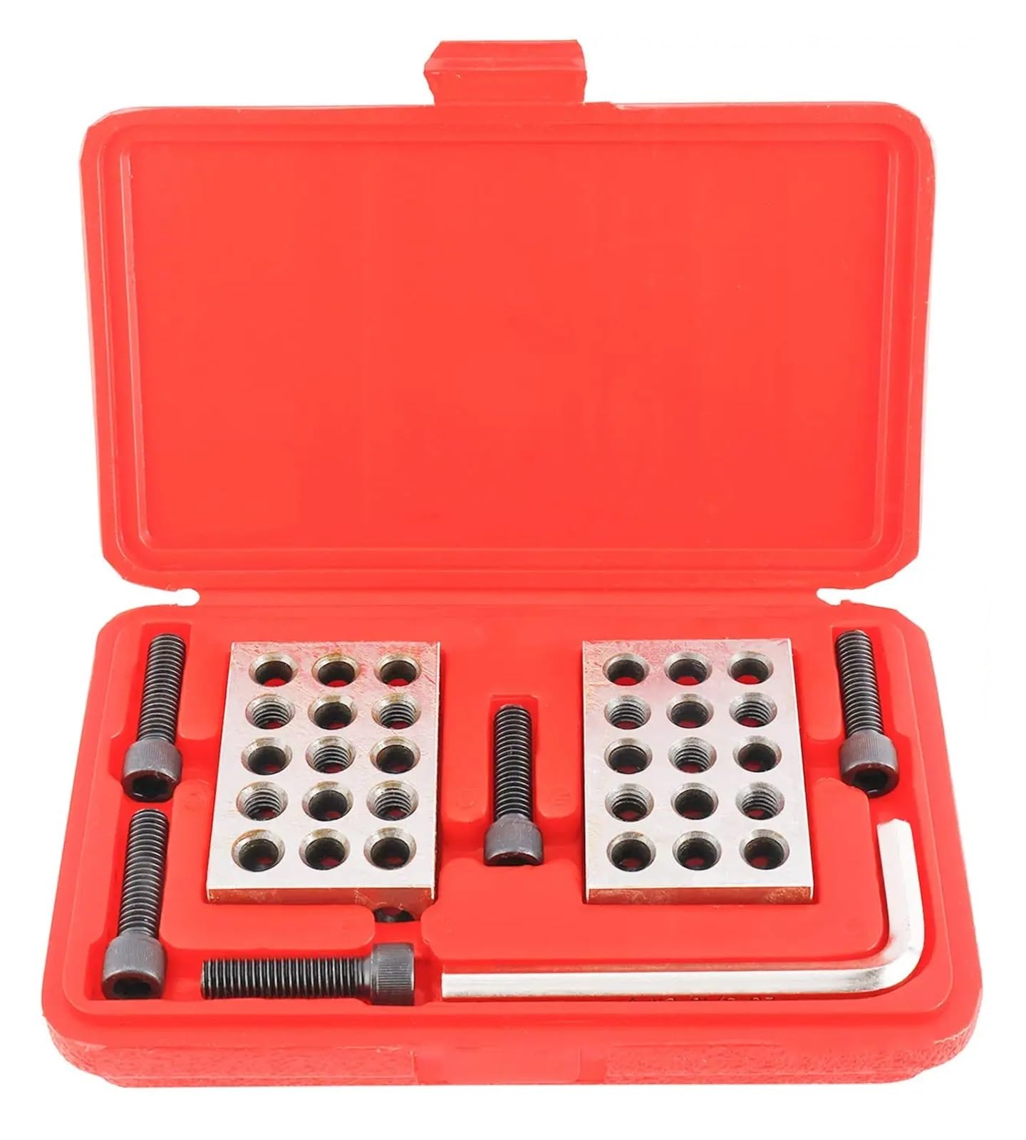 CVFRDD Gauge Block Set 23 Holes 1-2-3" 25-50-75mm Blocks Precision Gauge With Screw Spanner Parallel Block Set(1-2-3 INCHWRENCH)