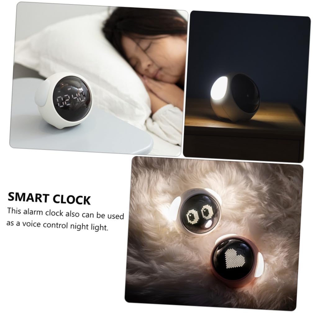 INOOMP LED Weckalarm Digitaler Wecker mit Nachtlicht für Kinder USB Wiederaufladbar aus Abspc Silikon
