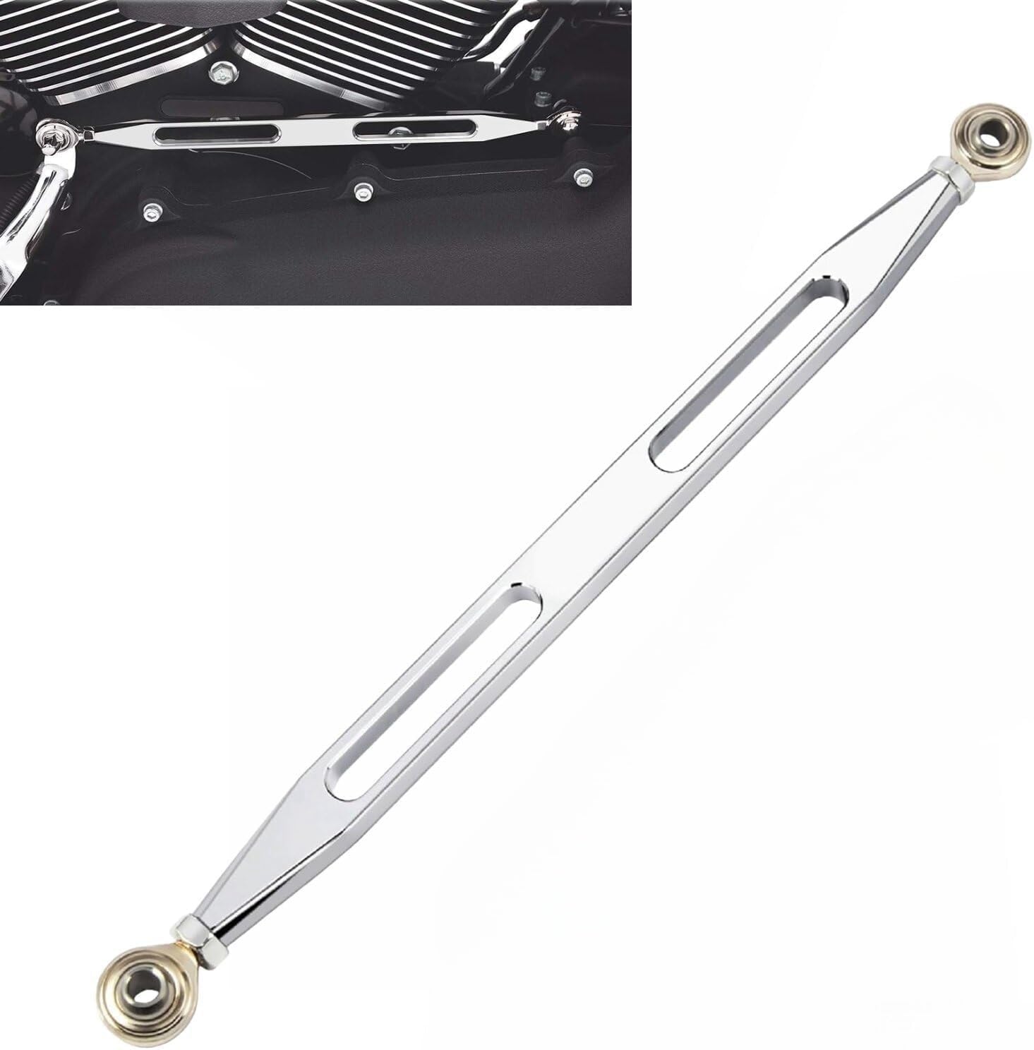 TDZ 1Pc Chrome Shift Lever + Shifter peg for Harley '04-'22 Sportster XL 1200 883 w/Mid-Controls,Replaces OEM # 34660-04A