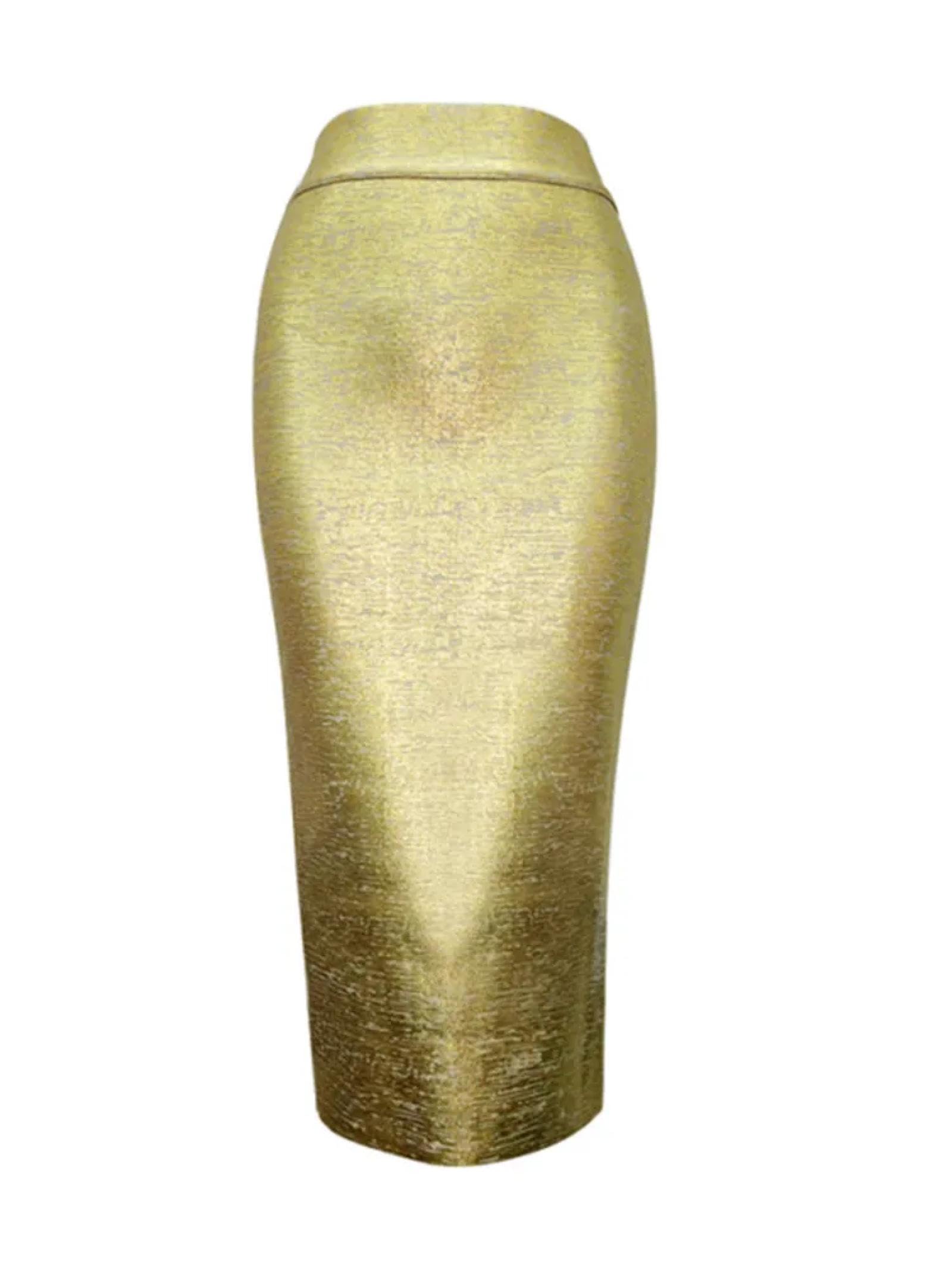 Hübscher Rock Bleistiftrock Damen Frauen Sexy Bandage Röcke High Street Gestrickt Designer Bodycon Midi Bleistift Röcke 78Cm