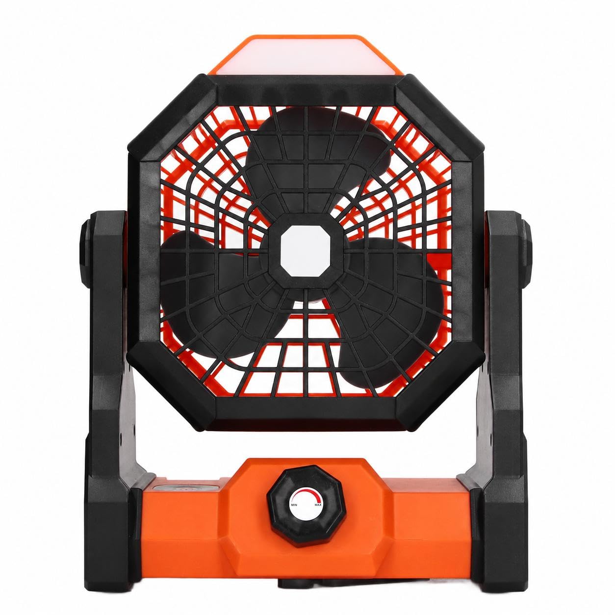 Ventilador de camping portatil recargable USB Cankypu con luz integrada ABS