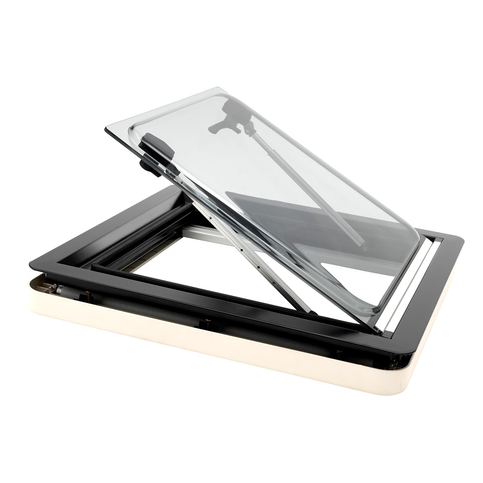 MBUYI - Lucchetti per lucernario, 45 x 50 cm, per camper, roulotte, finestre di ventilazione estrapolate, angolate regolabili, in acrilico, per camper, roulotte, furgoni e camper