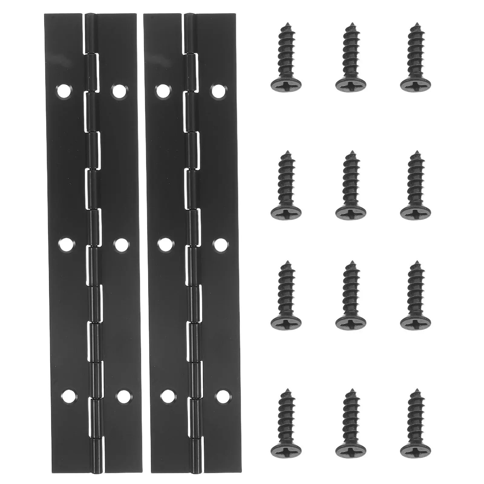 1Set Long Continuous Hinges Black Stainless Steel 1200Mm Heavy Duty for Folding Doors Cabinets Wood Boxes Furniture Use for Piano